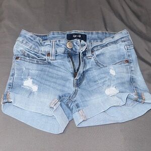 Aeropostale Light Blue Distressed Jean Shorts